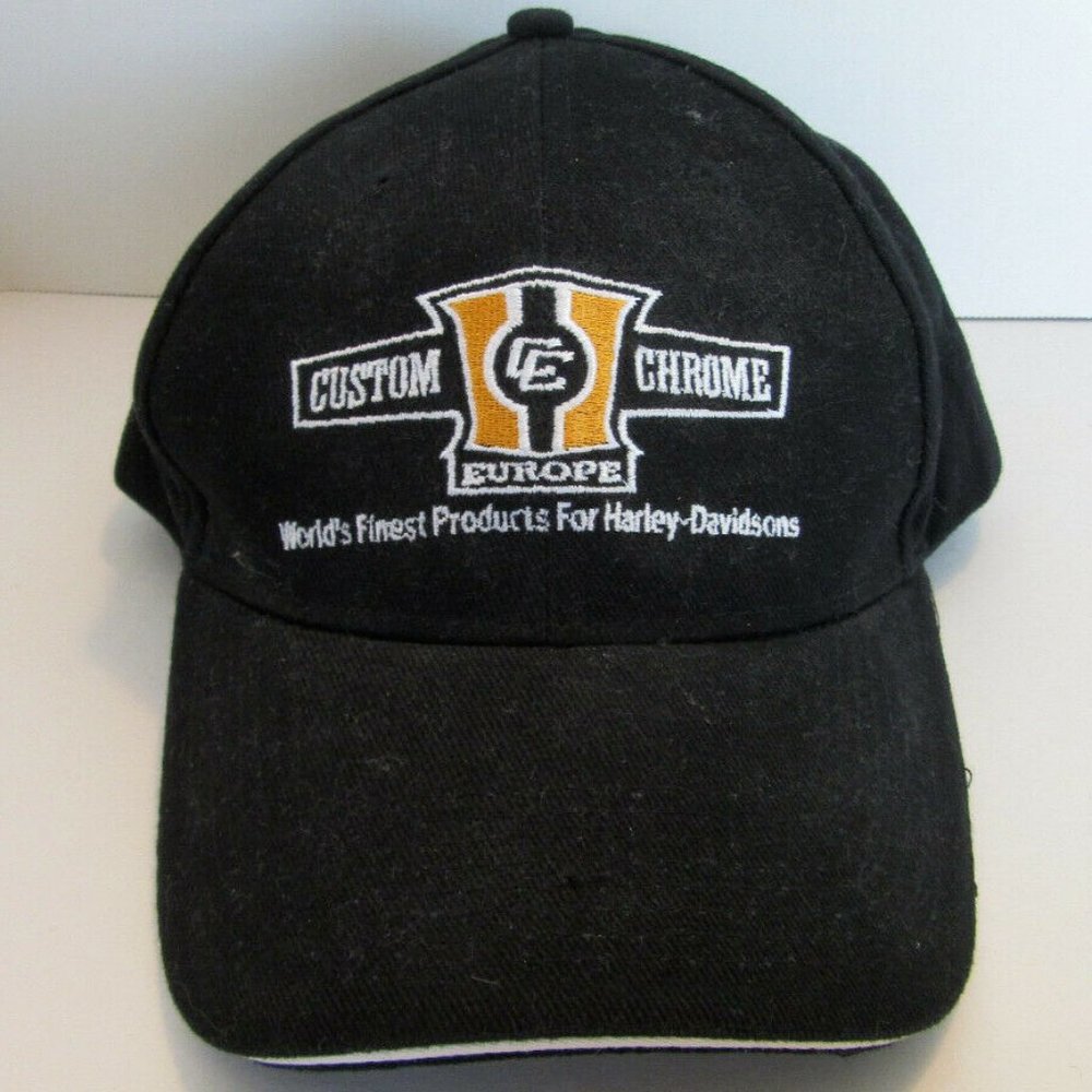 Custom Chrome Cap Logo Headwear Golf Trucker Hat Buckle Harley Davidsons NWOT